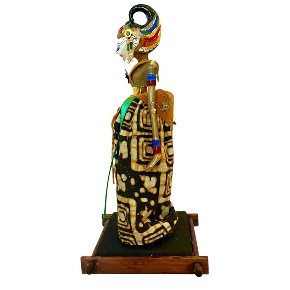 VTG Indonesian Cupumanik Handmade WAYANG GOLEK Wood PUPPET/Doll on Stand -Shinta - Picture 6 of 14